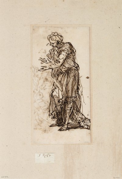 Standing Male Figure by Salvator Rosa
